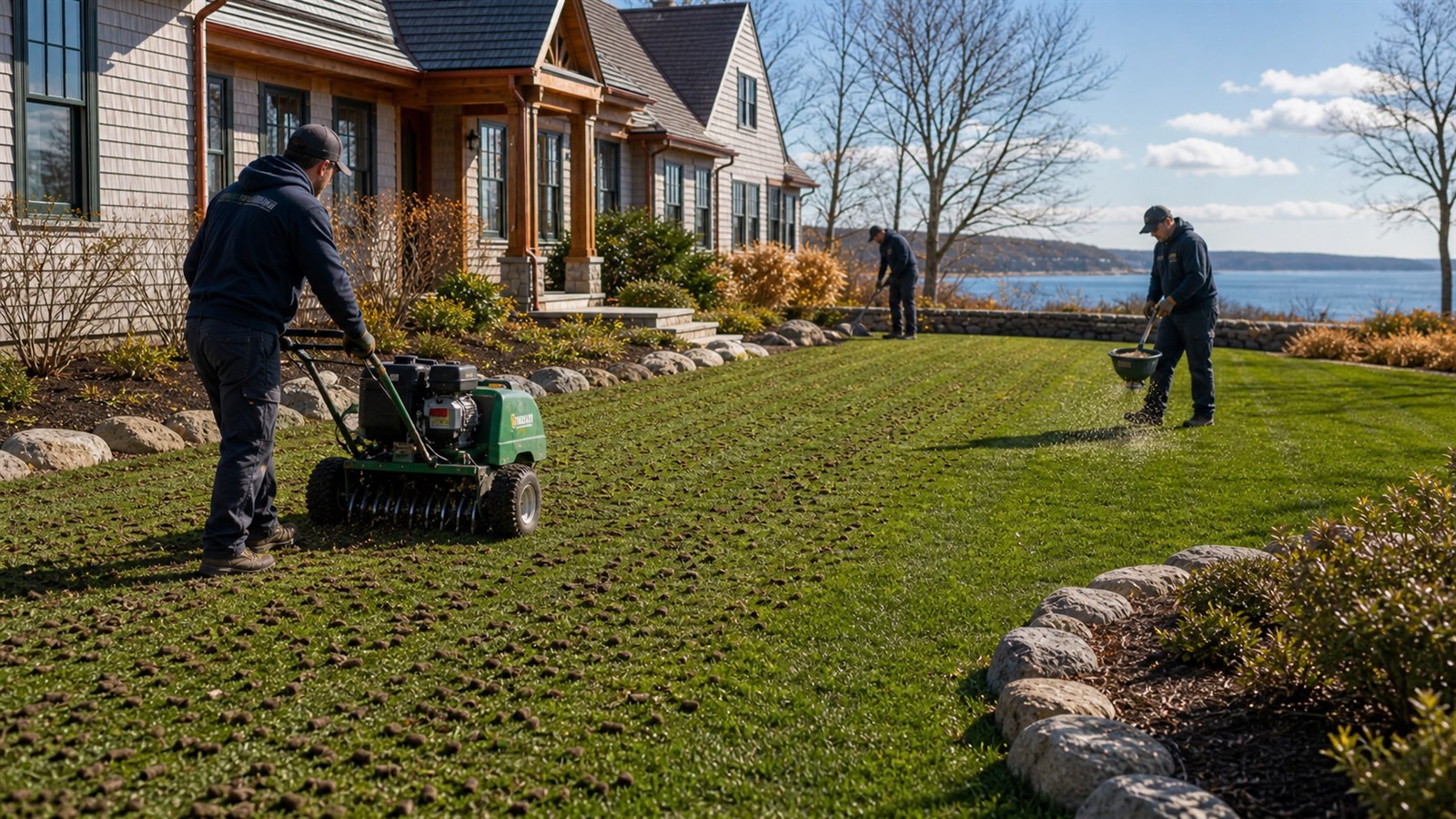 Aerating & overseeding