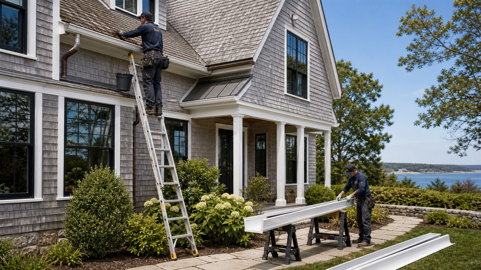 Gutter cleaning & replacement